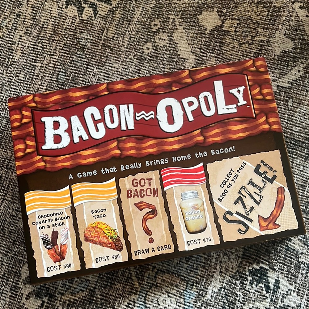 Bacon-opoly board game EUC